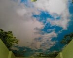 натяжной потолок фотопечать небо